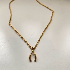 Kate Spade gold wish bone necklace